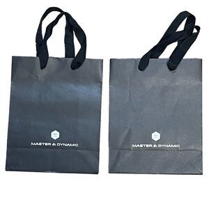 Master & Dynamic Gift Bags - Set Of 2 Black 10" x 8" Shopping Display Storage
